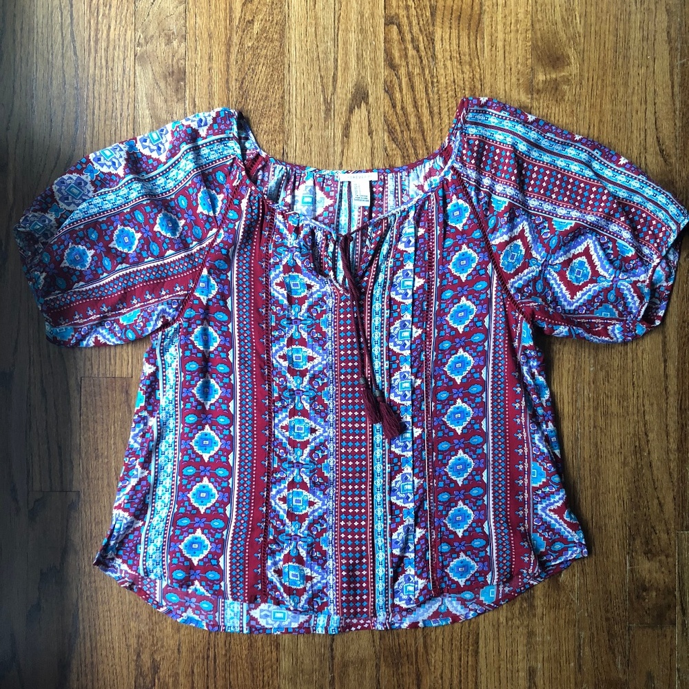 Boho Patterned Blouse - Picture 2 of 4